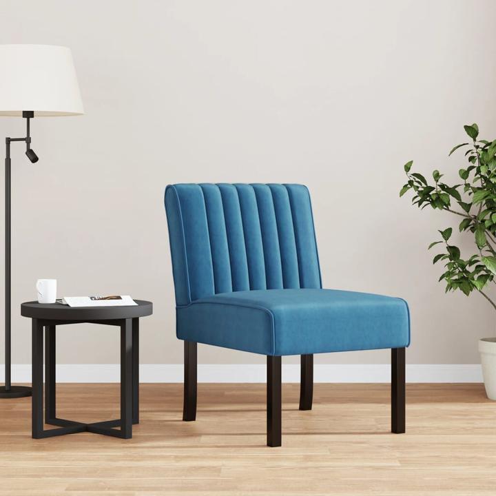 Produktbild VidaXL Polsterstuhl Blau Samt