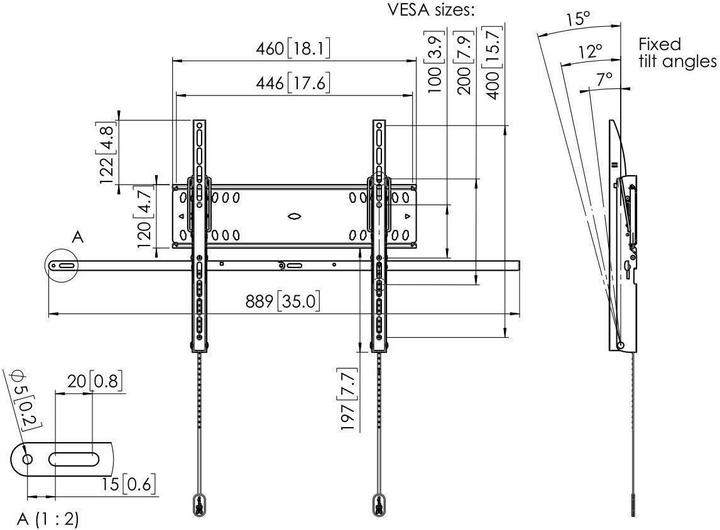 Productafbeelding Vogels PFW 4510 (Muur, 55", 50 kg)