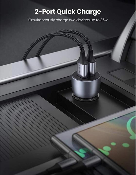 Produktbild Ugreen Dual USB Autoladegerät QuickCharge 3.0 36 Watt