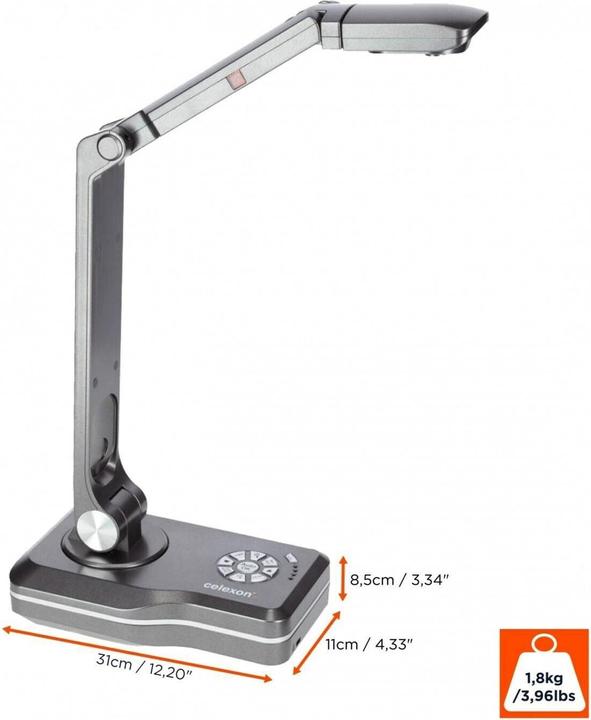 Immagine prodotto Celexon Videocamera DK800 - Full-HD 8 Mega Pixel 10x zoom digitale 2x LED USB SD