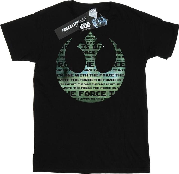Immagine prodotto Star Wars Rogue One I'm One With The Force Alliance Emblem Green Maglietta Uomo (XL)