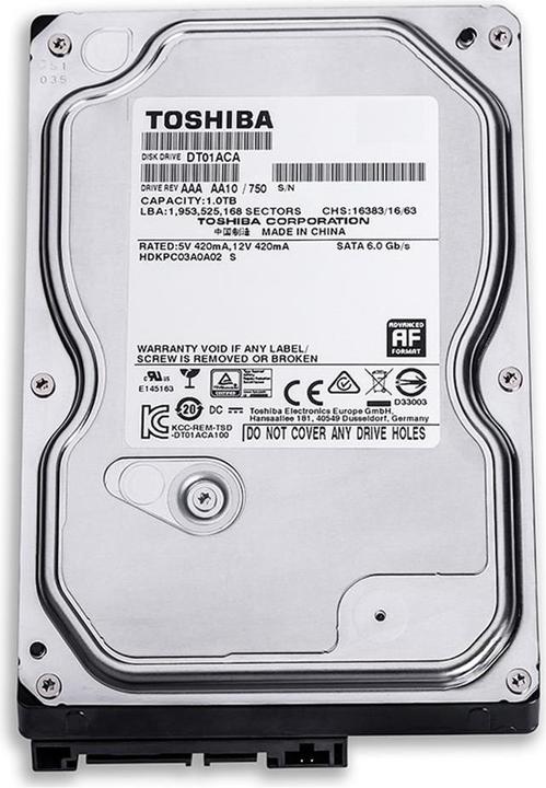 Actual product image Toshiba Dt01aca100 (1 TB, 3.5", CMR)