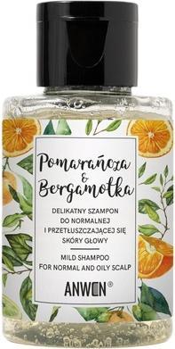 Produktbild Anwen Delikatny szampon do normalnej i przetłuszczającej się skóry głowy Pomarańcza&Bergamotka 50ml (50 ml, Flüssiges Shampoo)