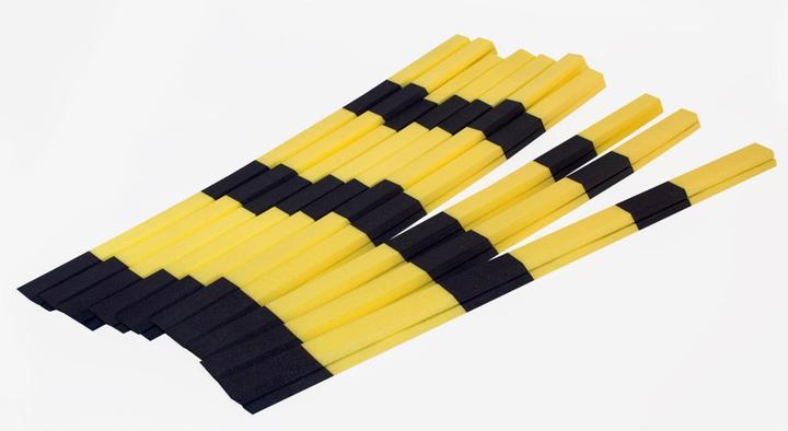 Image du produit Brady Protection des bords - Trapèze (b), Noir & Jaune, 660 x 28 x 29mm, non adhésif (10 par paquet)