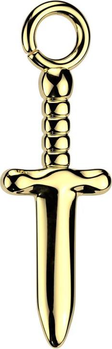 Immagine prodotto Star Piercing Anhänger vergoldet Dolch (Titanio G23, senza ottone)