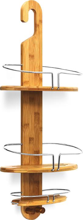Actual product image Relaxdays Bamboo Shower Shelf (29.5 x 13.5 x 71 cm)