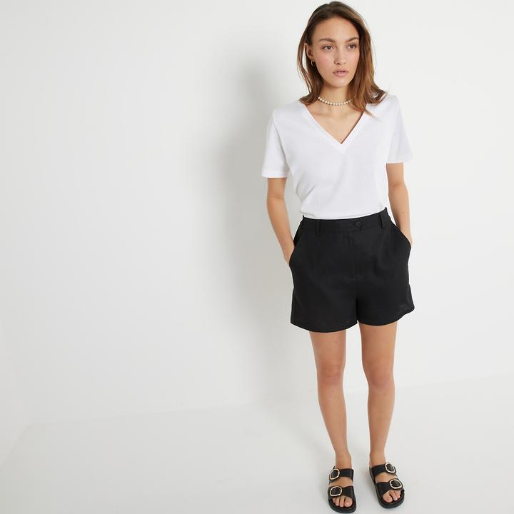 Produktbild La Redoute Collections T-Shirt mit V-Ausschnitt (M)