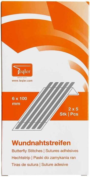 Teqler Wundnahtstreifen 6x100mm, 10 Stk (10 x)
