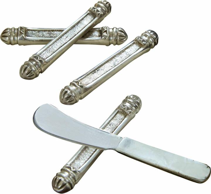 Actual product image Loberon Knife bench set of 4 Lafox antique silver