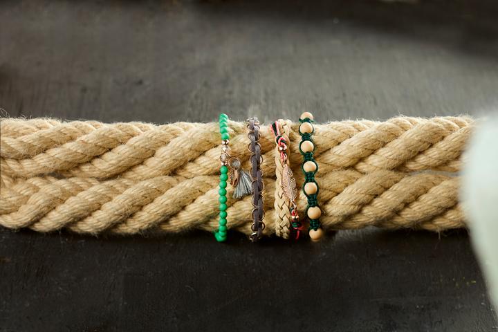 Actual product image Topp Boho jewellery set Hope & Dreams (green)