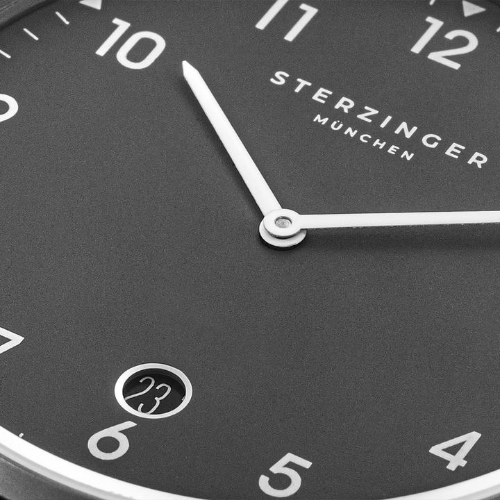 Actual product image Sterzinger Mens Quartz Watch Urban Genuine Leather Black - 30474 (Analogue wristwatch, 38 mm)