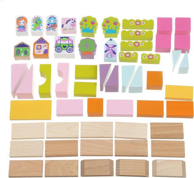 Actual product image Cubika Set Costruzioni in Legno - Blocchi per Bambini: Città per Ragazze