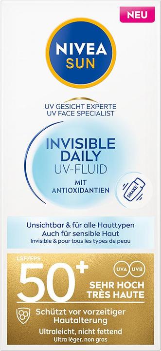 Image du produit NIVEA UV Face Fluide invisible quotidien SPF 50 (Crème solaire, SPF 50+, 40 ml, 70 g)