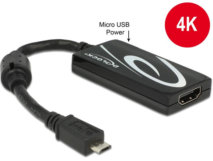 Produktbild Delock HDMI (Typ A) — Micro-B USB (HDMI, Micro USB, 20 cm)