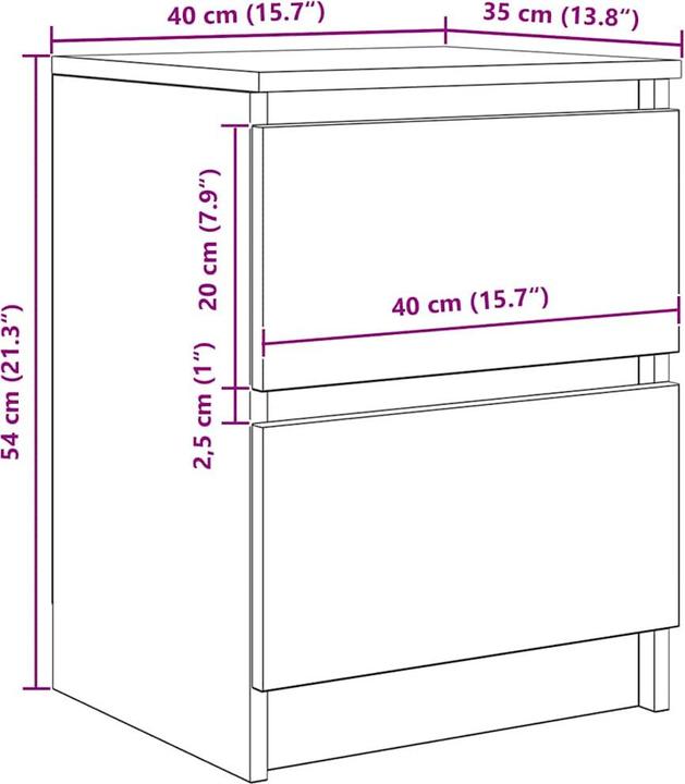 Produktbild VidaXL Rahil (40 x 35 x 54 cm)