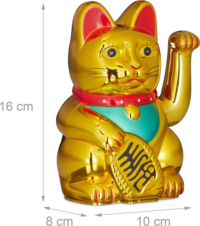 Produktbild Relaxdays Maneki Neko Winkekatze (10 x 8 x 16 cm)