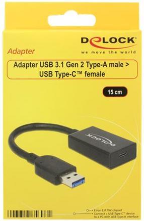 Actual product image Delock USB A to C (0.15 m, USB 3.1)