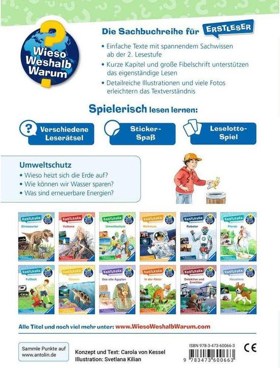 Image du produit Ravensburger Wieso? Weshalb? Warum? Erstleser, Band 13: Umweltschutz (Allemand, Carola de Chaudière, Svetlana Kilian, 2024)