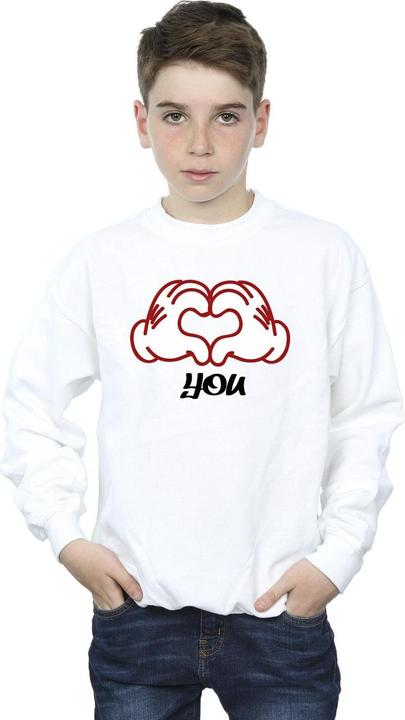 Actual product image Disney Boys Mickey Mouse Love You Hands Sweatshirt (152, 158)