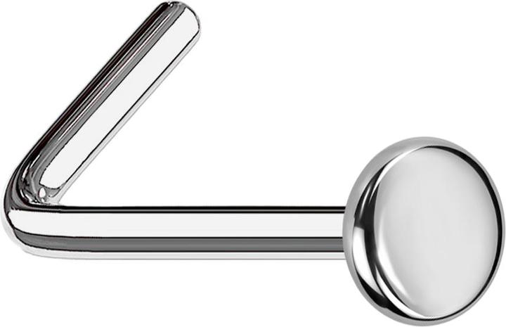 Immagine prodotto Star Piercing Perno nasale angolato in argento con placca (senza ottone, Titanio G23)