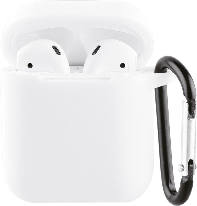 Image du produit Vivanco Apple AirPod Case 1&2 blanc 61647 AIRPODCASEVVW Housse de protection avec mousqueton (Manchon pour casque d'écoute)