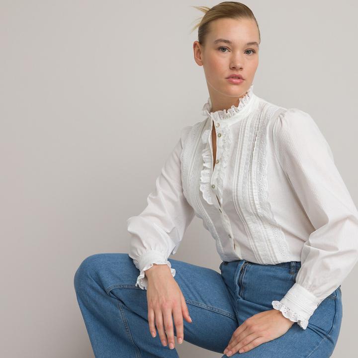 Image du produit La Redoute Collections Blouse Signature de style victorien (50)