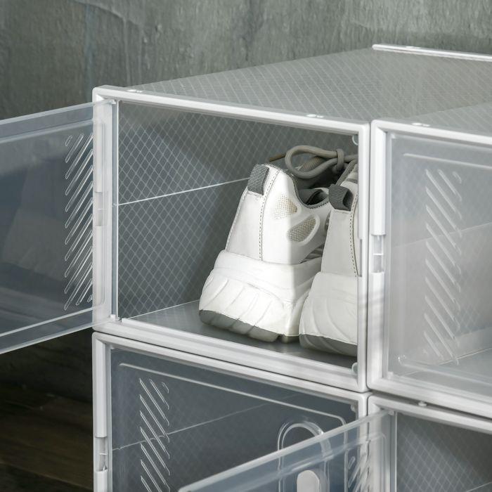 Produktbild Swisshandel24 Schuhschrank DIY Steckregal mit 8 Fächern rechteckiges Schuhablage Aufbewahrungsregal mit Lüftungsöf