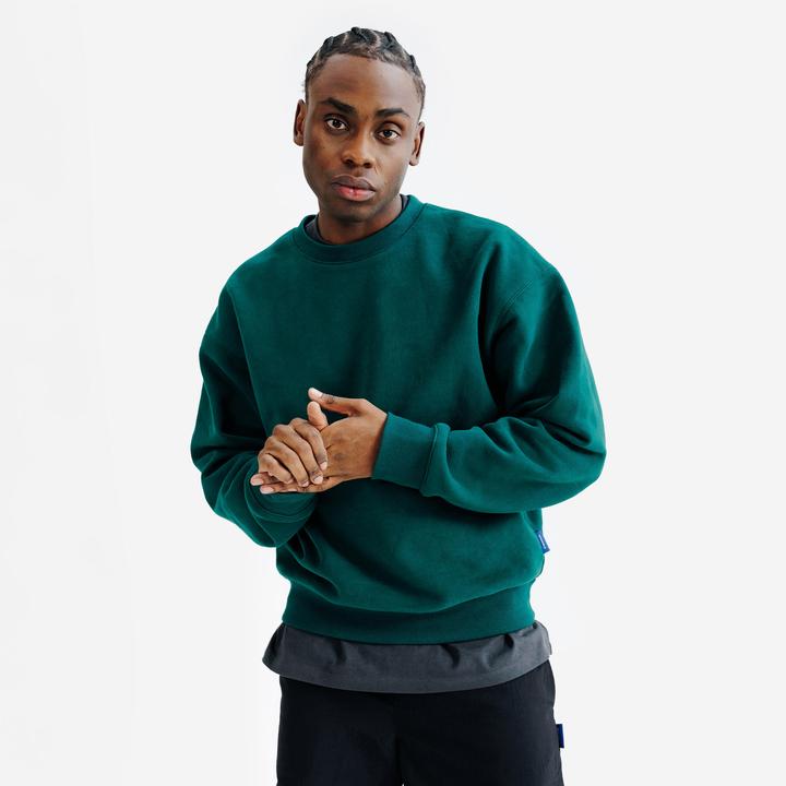 Produktbild Decathlon Sweatshirt Herren Oversized Rundhals - grün (XL)