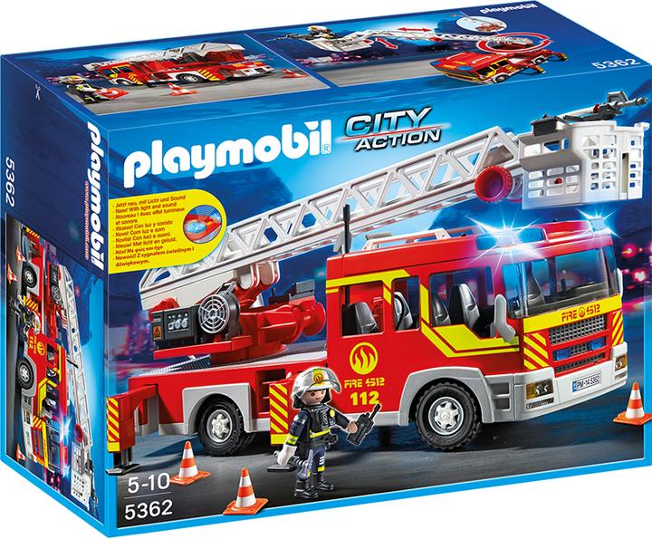 Playmobil Véhicule échelle de pompier avec son et lumière (5362, Playmobil City Action)