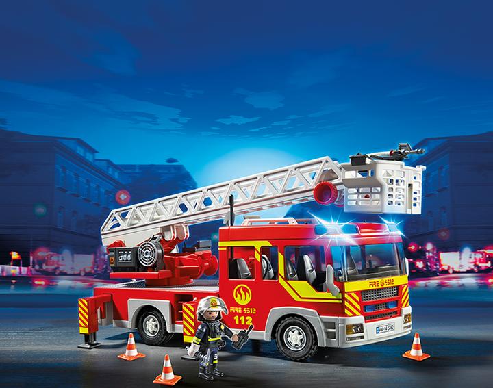 Produktbild Playmobil Feuerwehr-Leiterfahrzeug mit Licht und Sound (5362, Playmobil City Action)
