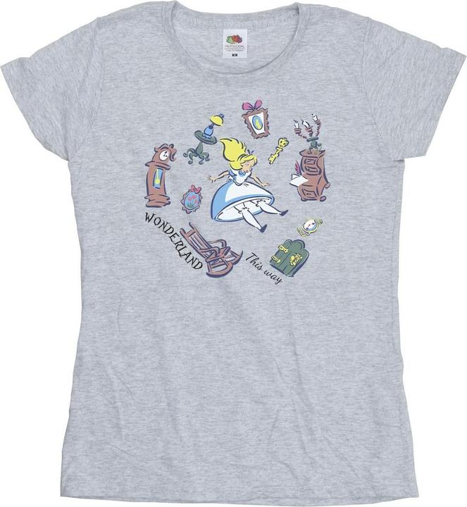 Immagine prodotto Disney Alice In Wonderland Falling Maglietta Donna (L)