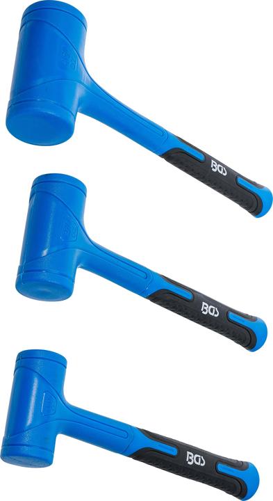 Actual product image BGS Soft-face mallet set | non-rebound | Ø 47 / 55 / 65 mm | 450 / 765 / 1275 g | 3 pcs. (3030 g)