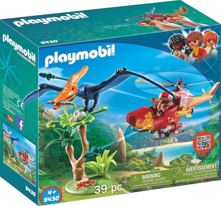 Produktbild Playmobil Helikopter mit Flugsaurier (9430, Playmobil Dinos)