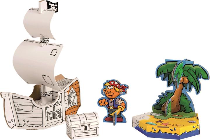 Actual product image Calafant Pirate ship with 12 felt pens