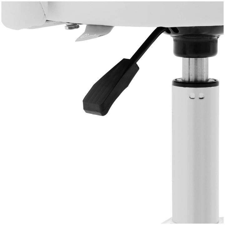 Produktbild Physa Rollhocker mit Lehne Friseurhocker Kosmetikhocker höhenverstellbar 150 kg weiss