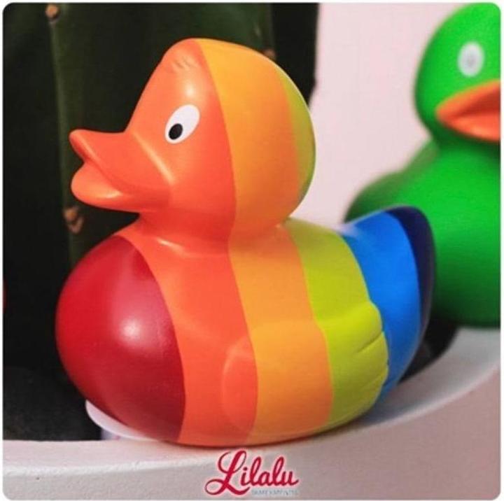 Actual product image Sombo Bath duck rainbow colors