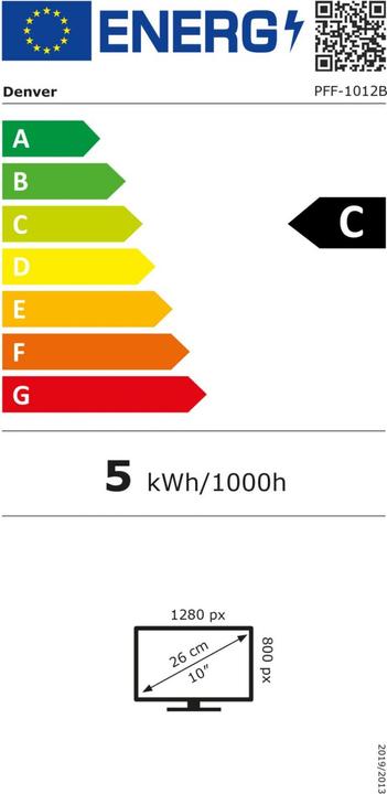 Energy Label Denver Frameo PFF-1012 (10.10", 1280 x 800 pixels)