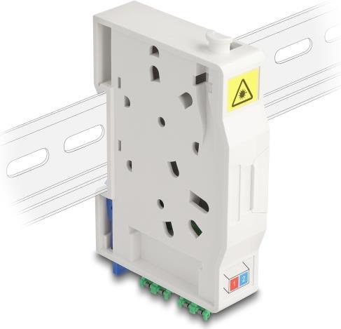 Produktbild Delock LWL Anschlussdose für Hutschiene mit Spleisshalter (Spleissbox)