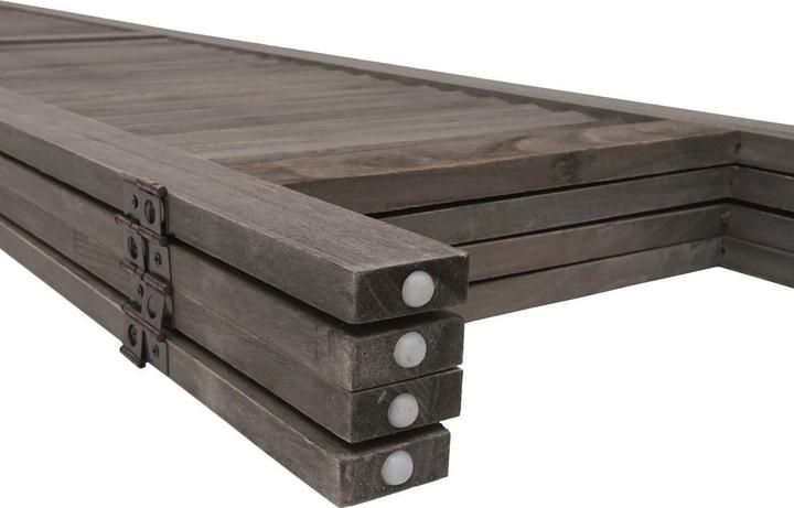 Image du produit Mendler Paravent HWC-G30, Cloison de séparation visuelle, Shabby-Look 170x162cm - gris-brun