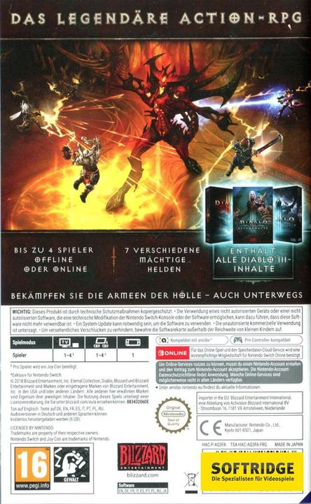 Immagine prodotto Activision Diablo 3: Collezione Eternal (Switch, DE)
