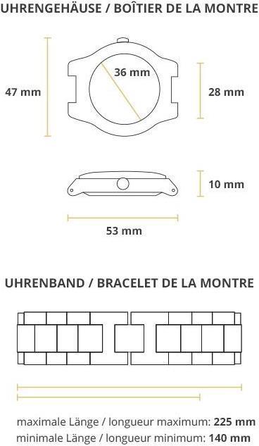 Actual product image Bambuu Wooden clock (Analogue wristwatch, 45 mm)