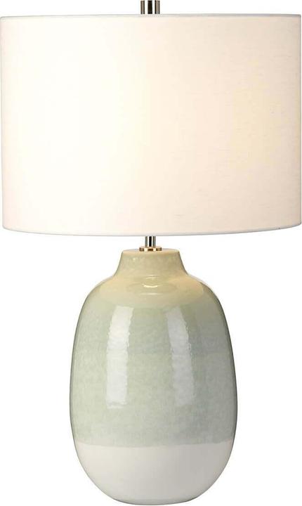 Image du produit Elstead Lighting Chelsfield lampe de table E27 vert pâle et blanc blanc, Made in UK (E27)