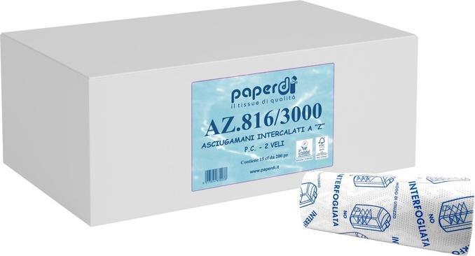 Immagine prodotto Asciugamani di carta piegati a Z a 2 strati (15 x)