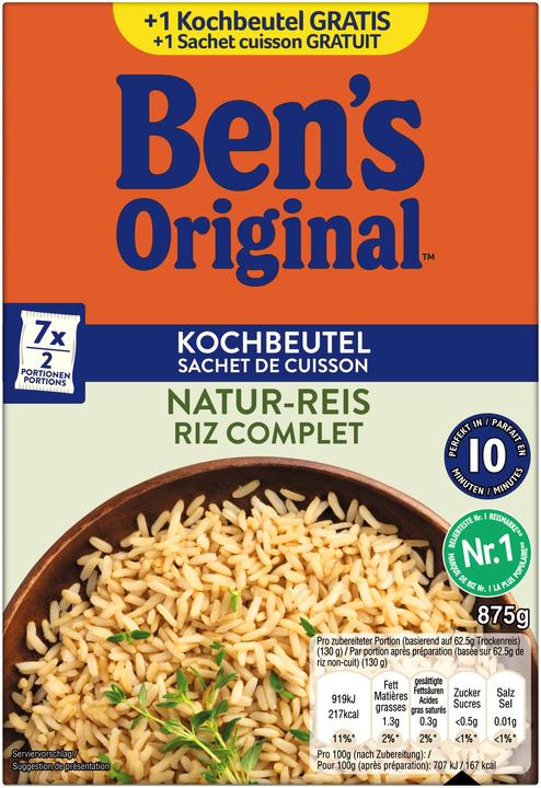 Image du produit Ben's Original Sac de cuisson Riz naturel (875 g)