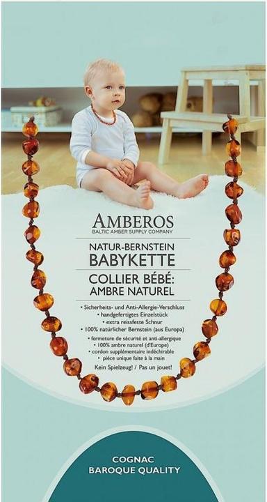 Image du produit Amberos Collier Ambre Naturel Baroque (Ambre, 32 cm)