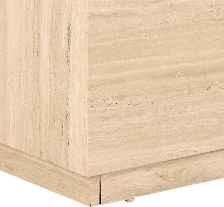 Actual product image AC Design Dice Couchtisch Travertin-Rohpapier (100 x 60 x 42 cm)