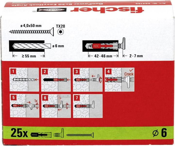 Immagine prodotto Fischer EasyHook Angle 6 DuoPower (25 pz.)