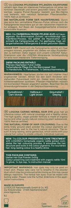 Produktbild Logona Pflegende Pflanzen-Haarfarbe Pulver Bernsteinbraun (060)
