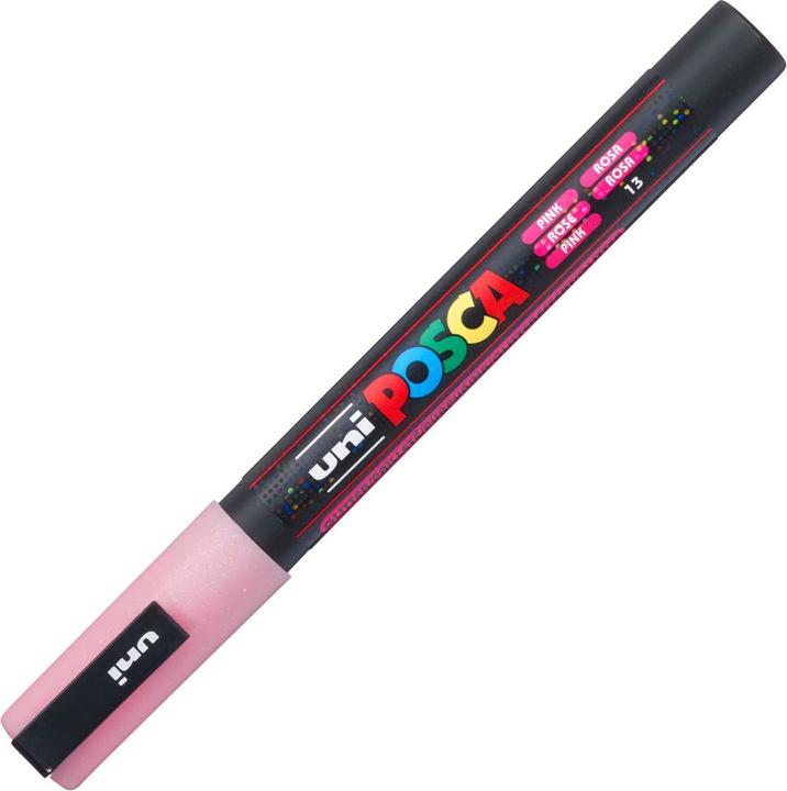 Immagine prodotto Posca Marchio PC-3M a punta tonda (Rosa glitterato, 1.30 mm, 1 x)