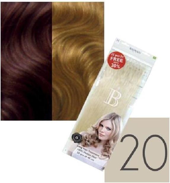 Balmain Value Pack 20 Natural Straight 40cm mittelperlblond 50St.Echth. Fill-in (Mittelblond, 40 cm)